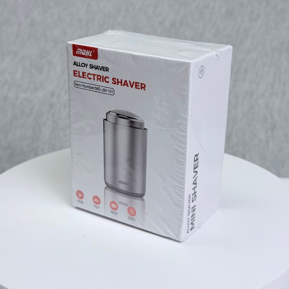 MDHL Alloy Shaver Electric Mini Shaver MD-JM-101 Portable Rotary Razor Silver - Picture 2 of 6